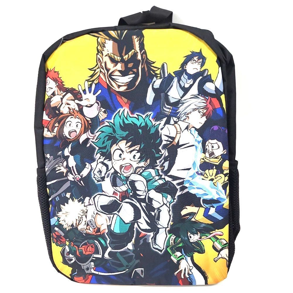 Backpack My Hero Academia Manga 16 in x12 in x 5in Additional Small Bag Included